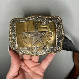 Texas western belt buckle & 38 inch western belt